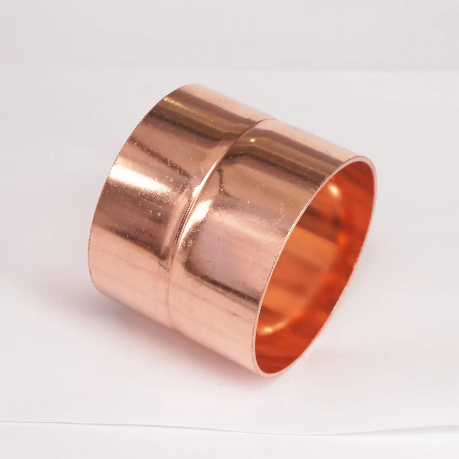 

I.D 42mm/45mm/50mm/54mm Thickness 1.5mm Copper End Feed Equal Coupling Welding Pipe Adapter Air Conditioner