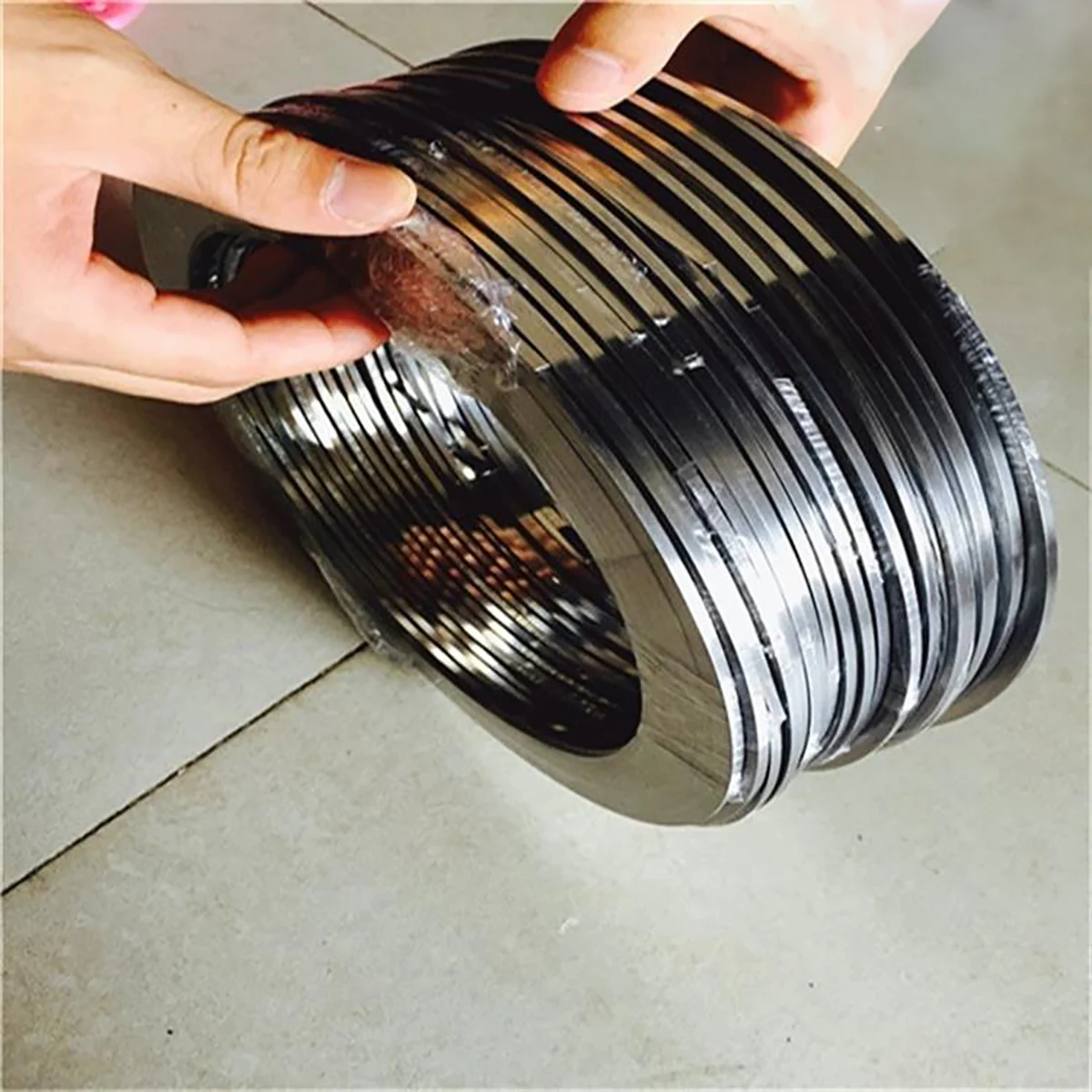 Imagem -06 - Estreita Folha Tira Rolo Alta Elasticidade Comprimento 5m 10 mm 20 mm Grosso 0.1 mm 0.15 mm 0.2 mm 0.3 mm 0.4 mm 05 Milímetros 1pc Aço Inoxidável 304
