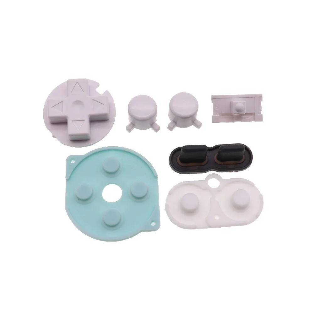 Botones conductores de goma para Nintendo Gameboy, botones A y B, almohadillas para GBP D, botones de encendido y apagado, 1 Juego