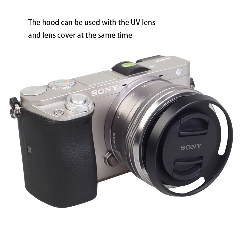 40.5mm Camera Lens Hood SONY 16-50 Lens NEX5C3N5T 5R Micro Single A6000A6300A6400A6500A6600 Camera A7 M3 M2 R2 S2 A9 Black