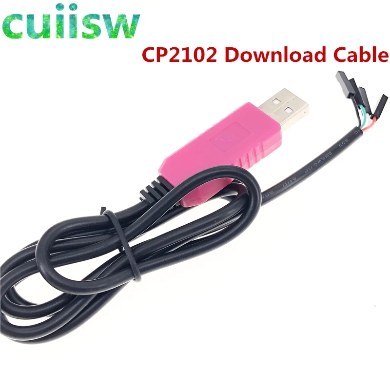 Original 1M CP2102 USB To UART TTL Cable Module 4 Pin 4P Serial Adapter Download Cable Module For Win10 For Arduino Raspberry Pi