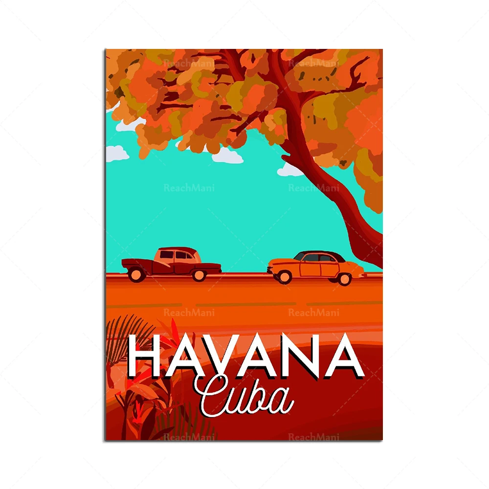 Amsterdam, Sicily, Italy, Havana, Cuba, Morocco, Rome, Sri Lanka, Fiji, Chicago, Canada, Aruba, Caribbean travel posters