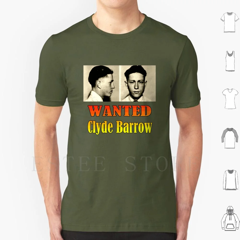 Wanted : Clyde Barrow T Shirt Cotton Men DIY Print Bonnie Parker Bonnie And Clyde Bonnie Outlaw Criminal Gangster Bank Robber