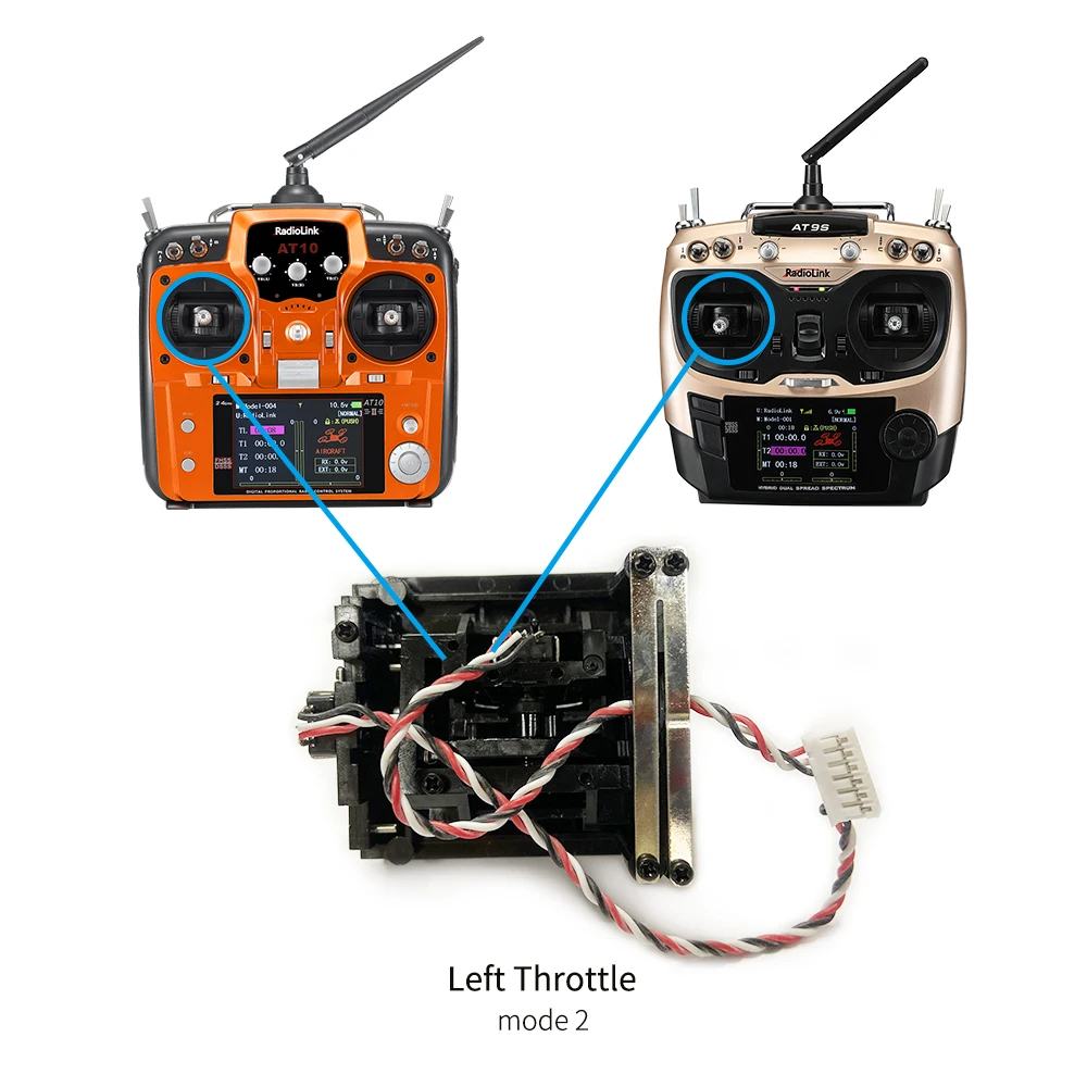 Radiolink-Cardan de manette de transmetteur RC, contrôleur amélioré, accélérateur de remplacement, AT9, AT9S, AT10, AT10II