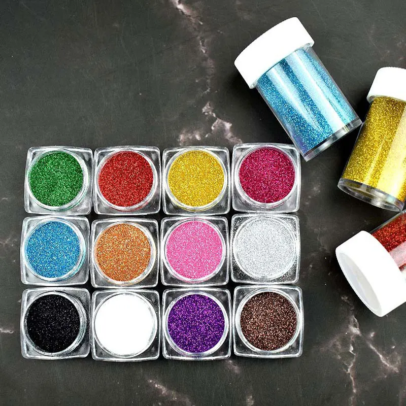 20g Lips Glitter Powder for Lip Gloss DIY Lipgloss Base Gel Tools Lip Gloss Making Shimmer Face Glitter Makeup Use