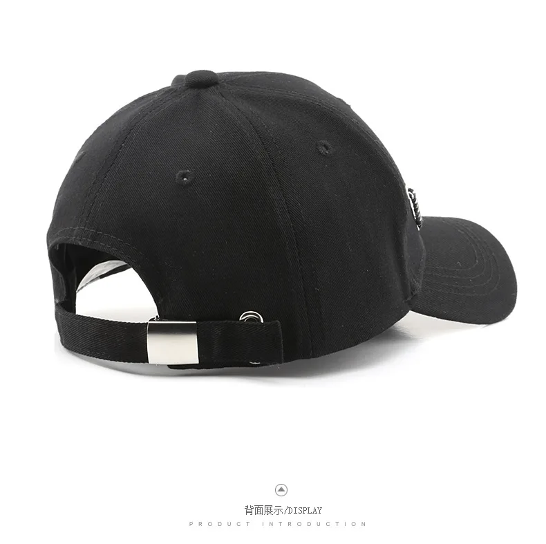 Outdoor men Women punk hip hop baseball cap New Korea stylish dad hat Chain Ring snapback hats Sport hat