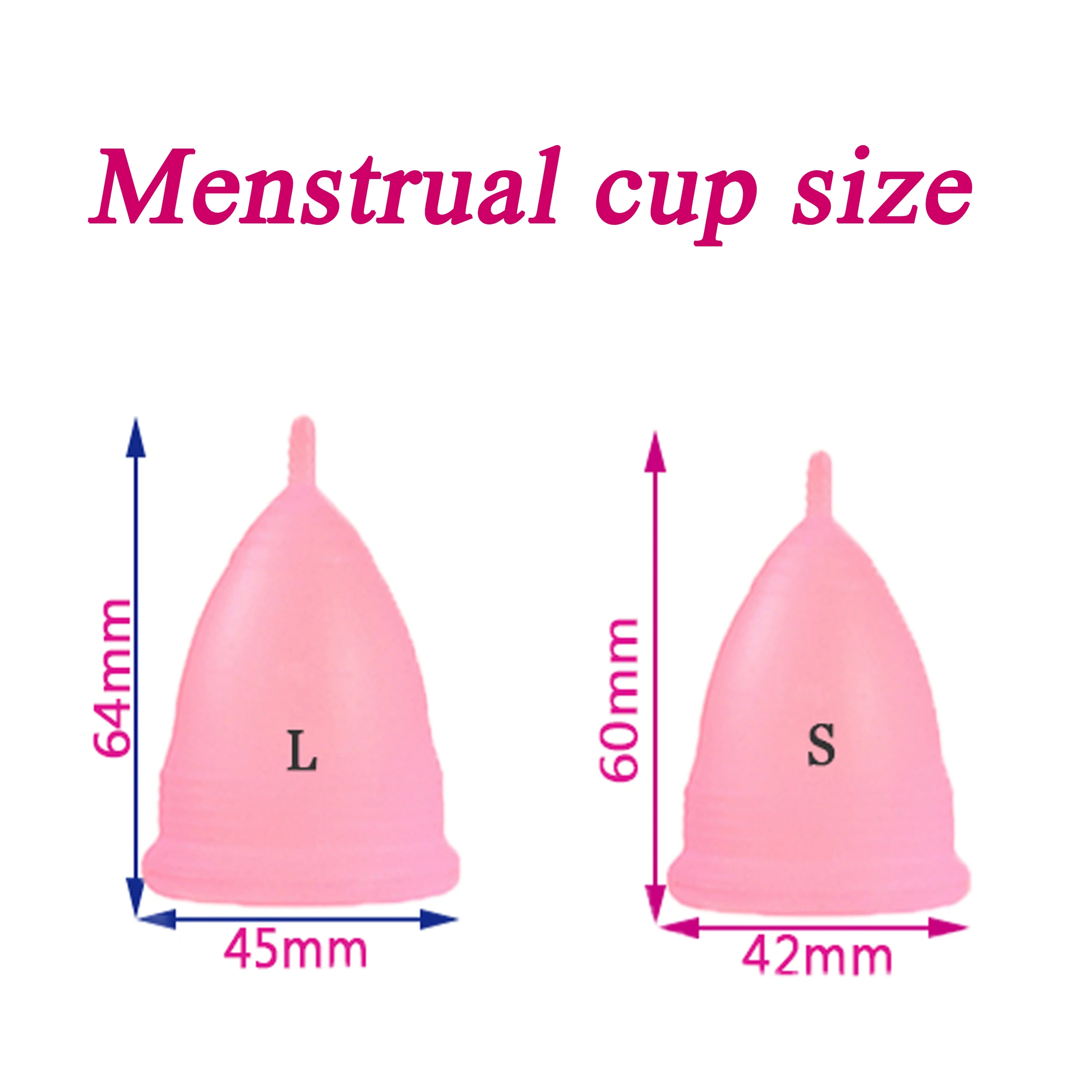 100pcs Wholesale Female Menstrual Cup Medical Grade Silicone Menstrual Bowl Reusable Menstrual Collector Factory Direct Sales