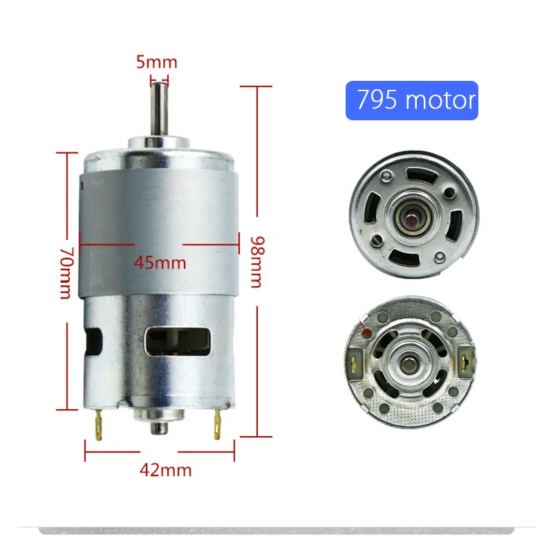 แรงบิดขนาดใหญ่795 DC มอเตอร์ ER11 Collet Chuck 45มม.มอเตอร์เกียร์สำหรับเครื่องแกะสลักเครื่องกลึง12V-36V 12000RPM CNC แกนมอเตอร์