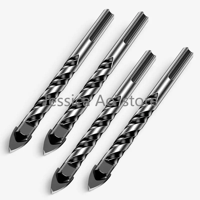 5pcs 5-12mm Black Triangle Bit Ceramic Nail Drill Bit Set Drill Bits for Metal Super Hard Ceramic Bit Multi-function Tricorn Bit