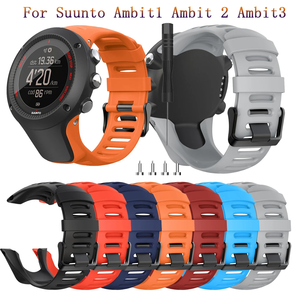 ソフトシリコン時計ストラップ,suunto ambit1,ambit 2,2r,2s,ambit3,p/3s/3r用の交換用アクセサリー