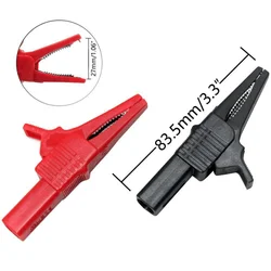 Pince crocodile CATIII en cuivre entièrement isolée, pince crocodile, fil de test pour Fluke Megger, rouge et noir, 1000V, 32A, 1 paire