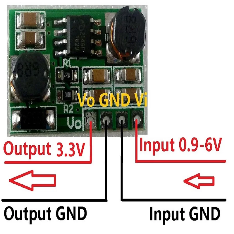 Auto Buck-Boost DC-DC 0.9-6V to 3.3V Step-Up Step-Down Converter Power Module DD0603SA_3V3