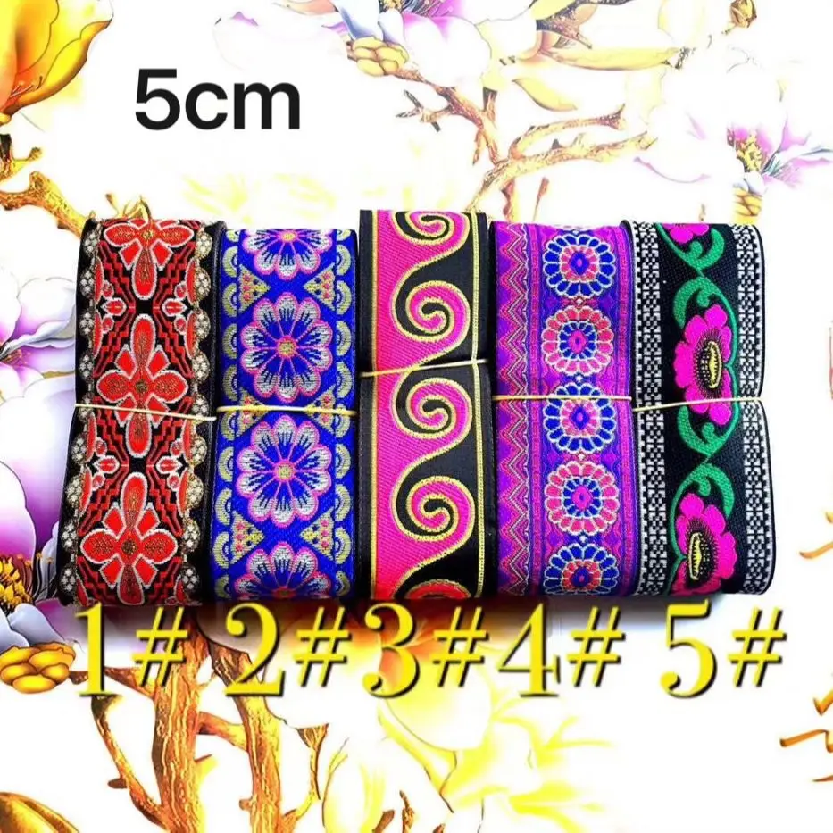 5cm ethnic style jacquard webbing,QC0417N