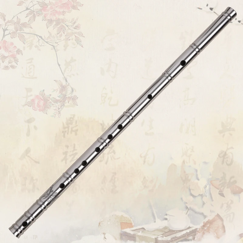 Professional Titanium Tube Deizei Flute CDEFG Key 6 Holes Chinese Metal Classic Woodwind, musical Instruments Dizi flute