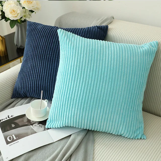 40x40 60x60cm Large Velvet Cushion Cover Decorative Throw Pillowcase For Sofa and Living Room, White Black Blue, Muit Colors