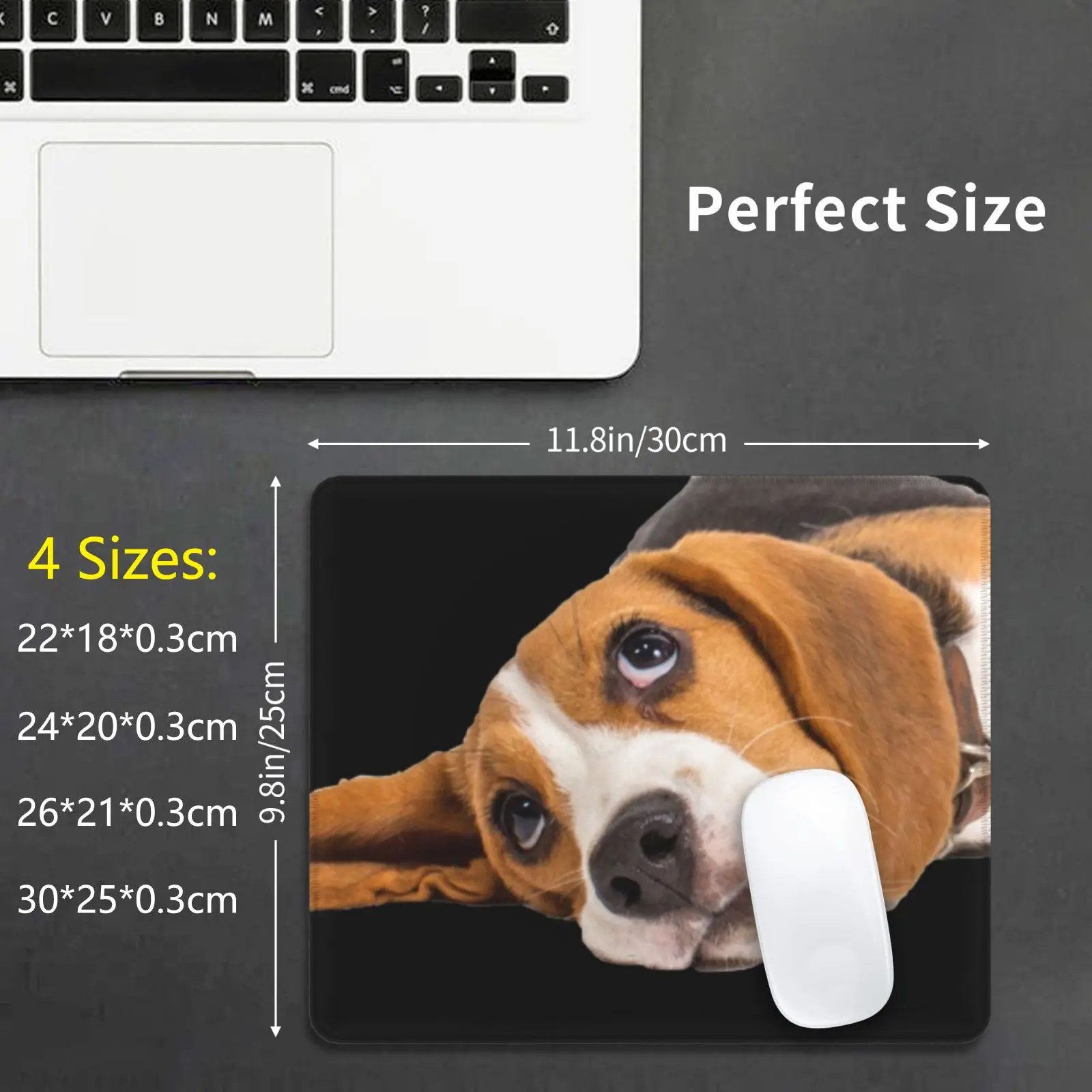 Beagle Puppy Mouse Pad DIY Print Beagle Puppy Dog Dogs Pet German Shepherd Poodle Puppies Bulldog