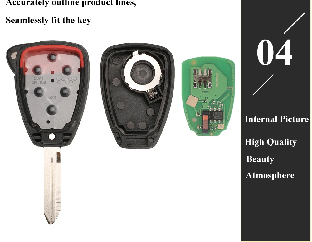 433Mhz ID46 Remote Key für Dodge JEEP Commander Patriot Compass Grand Cherokee Liberty Wrangler Chrysler Schlüssel Entry Transmitter – Detail 9