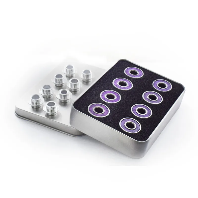 16 pieces Inline Skates Bearing Durable ILQ-9 Pro Dual Line Roller Skate Shoes Skateboard High Speed Skating 608 Box Case Spacer