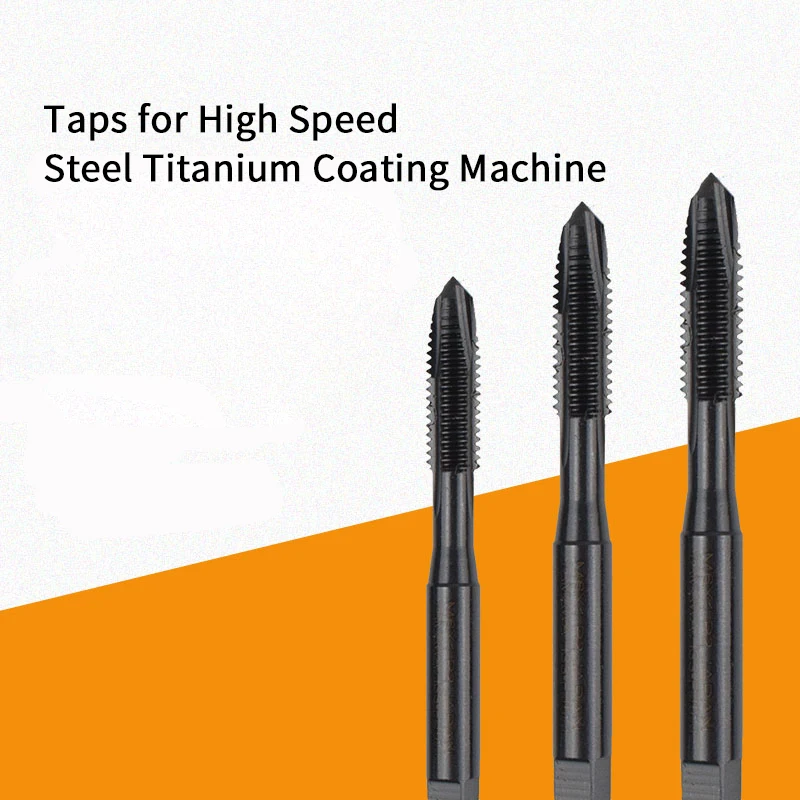 UCHEER 1pc Tap carbonize straight/spiral screw tap Drill bits Machine Point Thread M2.5-M10
