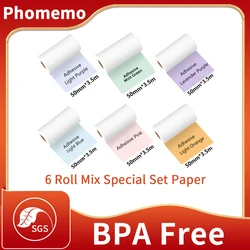 Phomemo Thermal Sticker Printable Self Adhesive Transparent Label None-Adhesive Paper for M02/M02S/M02Pro Printer Photo Papers