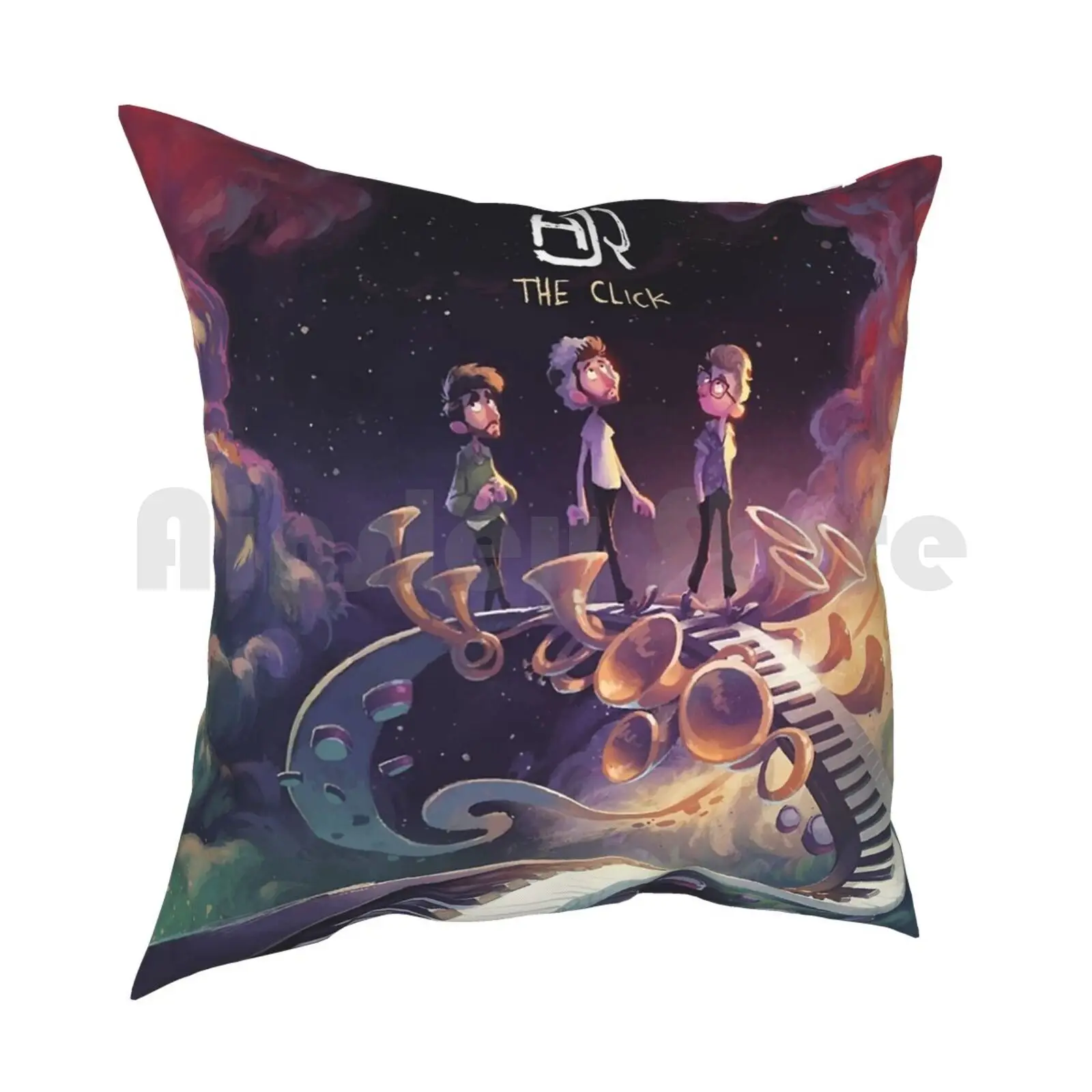 The Click-Ajr Pillow Case Printed Home Soft Throw Pillow Ajr The Click Click Clouds Dream Piano Horns Music Album Album