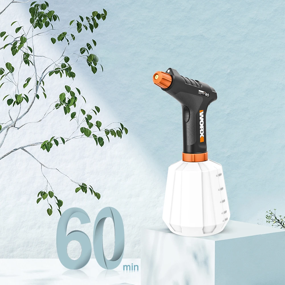 WORX Electric Spray Gun WX019 4V Garden Tools 1000ml Wireless Spray Bottle Household Flow Control Airbrush Easy Spraying LED