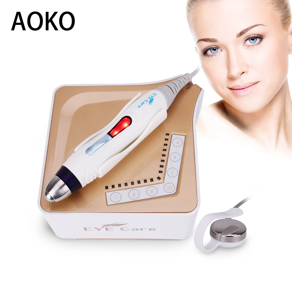 AOKO New  Eye Care Device Microcurrent Vibration Eye Massager Eye Skin Care Tool Dark Circles Eye Bags Removal Skin Lifting