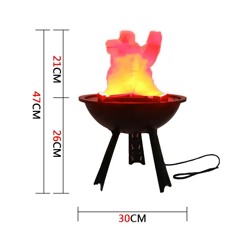 220V Christmas KTV bar haunted house decoration props wedding Artificial flame lamp led electronic brazier halloween led decorat