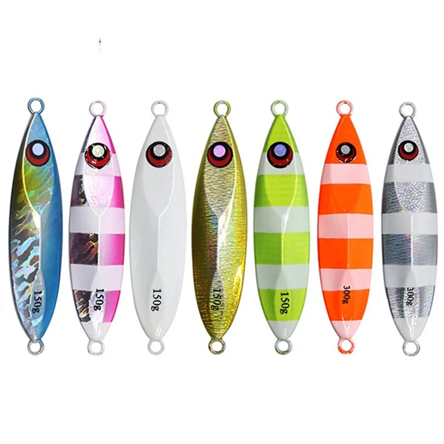 1pcs Fishing Lure Fake Shore Casting Jigging Artificial Bait Hard Sea Bass Lead Fish Slow Spoon Metal Cast Jig Micro 40g/60g/80g