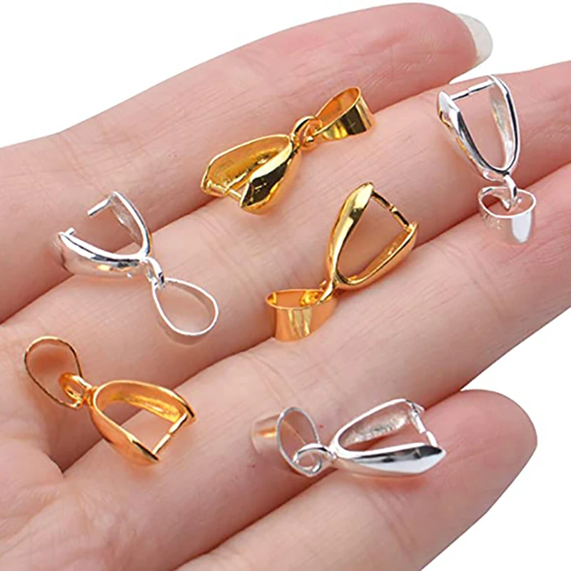 20 40pcs Melon Seeds Buckle Pendants Clasps Hook Clips Bails Connectors Copper Charm Bail Beads Supplies For Jewelry Making DIY