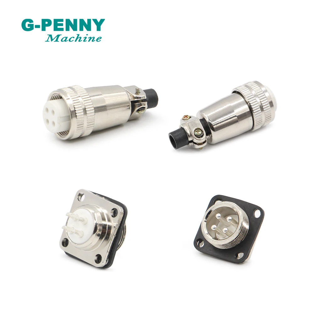CNC Spindle motor Aviation plug H-17 H-20 4 Pins Spindle Socket Connector Air plug Air outlet connector high current!
