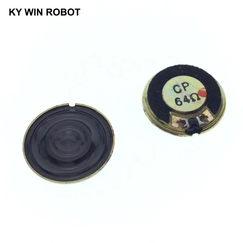 

2pcs/lot New Ultra-thin Mini speaker 64 ohms 0.5 watt 0.5W 64R speaker Diameter 20MM 2CM thickness 3MM