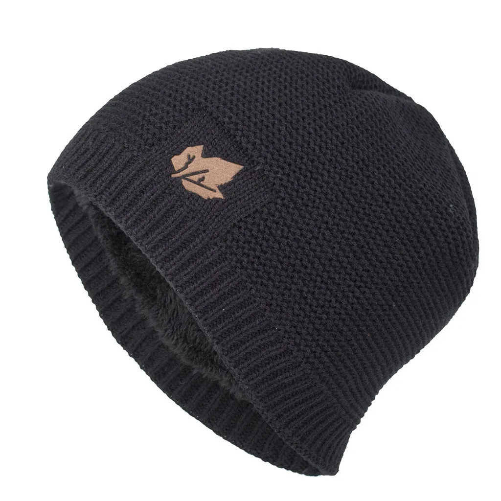 New Unisex Fleece Lined Beanie Hat Knit Wool Warm Winter Hat Thick Soft Stretch Hat For Men And Women Fashion Hats & Caps