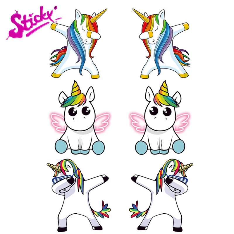 STICKY Cute Unicorn Rock Star Anime Car Sticker Decal Decor Motorcycle Off-road Laptop Trunk Guitar PVC Vinyl Stickers