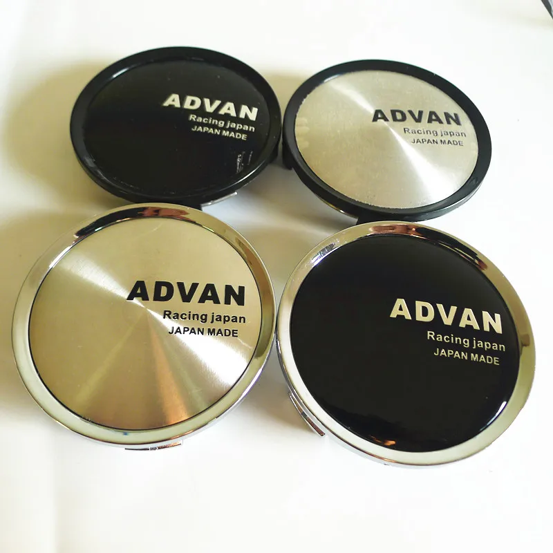 4pcs 74mm 70mm For ADVAN Racing Car Wheel Center Hub Cap Cover Emblem Badge Auto Styling