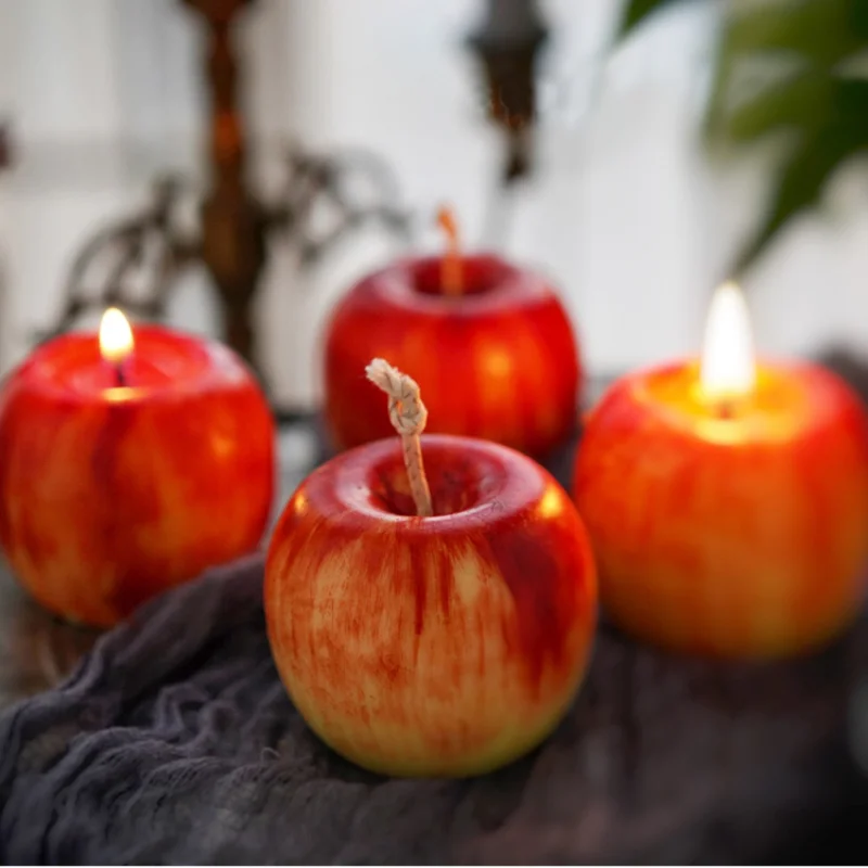 Large Apple Candle Mould PVC Acrylic Mould Christmas Gift DIY Aromatherapy Candle Molds 3D Christmas Apple Silicone Candle Mold