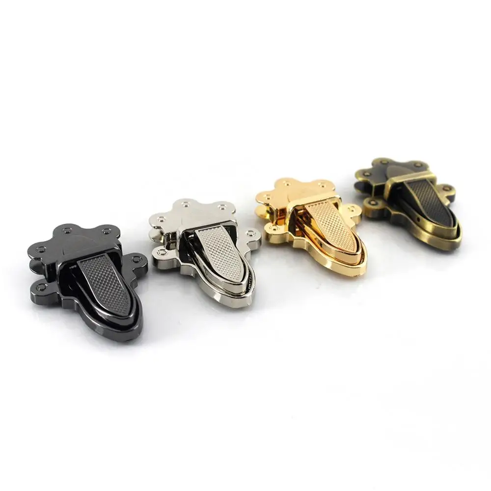 1pcs Metal Clasp Tongue Lock Push Locks Closure Parts for DIY Handbag Shoulder Bag Purse Hardware Accessories