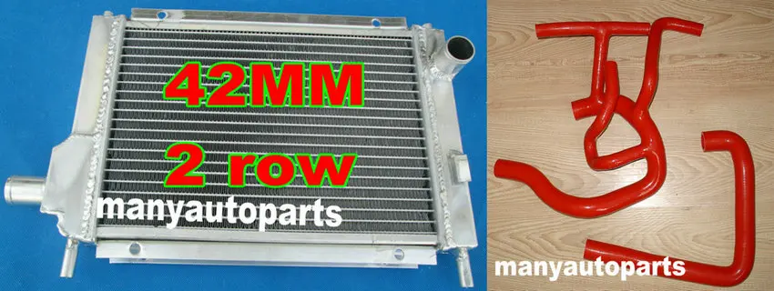 Aluminum Radiator + Silicone Hose For Austin Rover Mini Cooper S MPi 1275 1.3L l4 1997-2001 Hatchback KIT 98 99 00