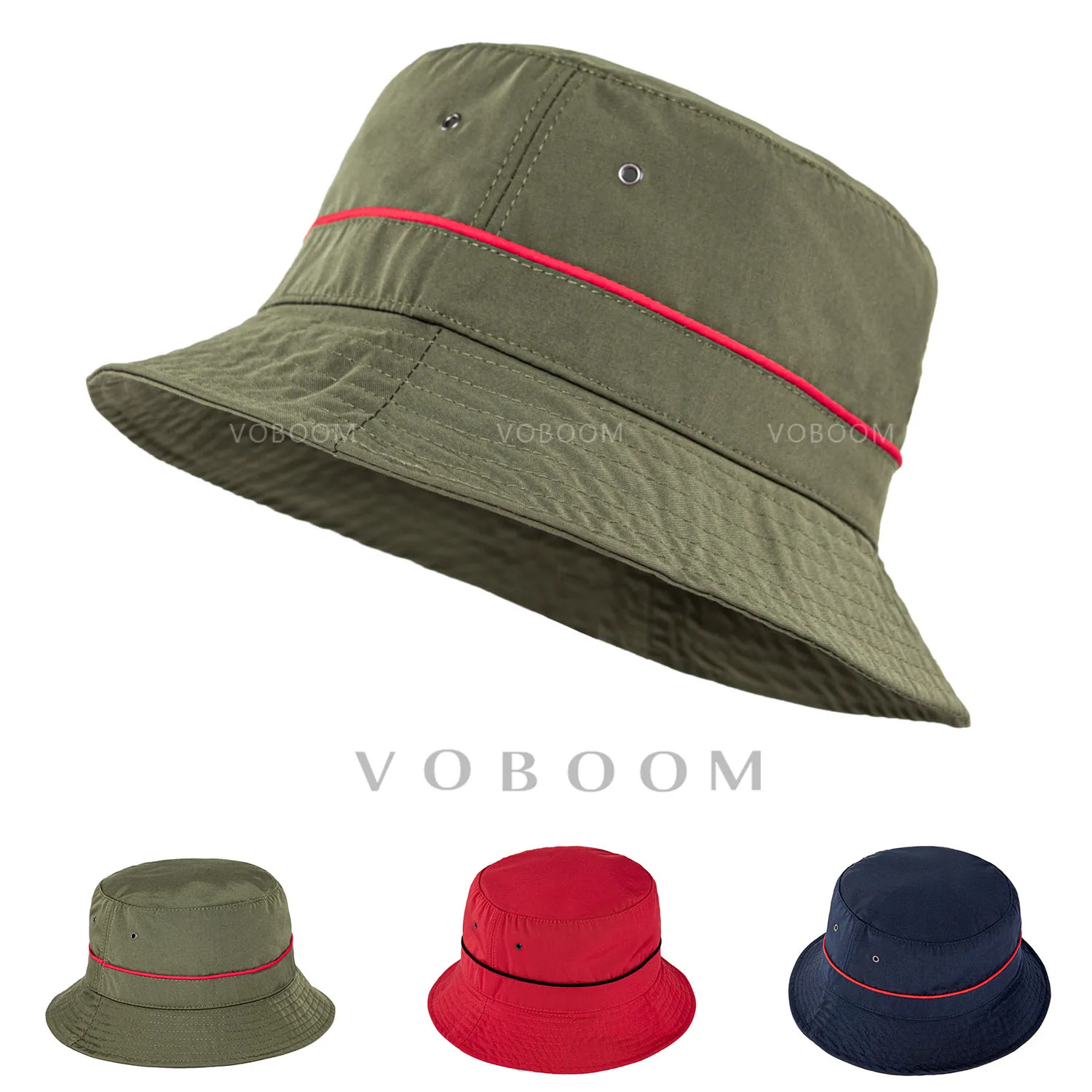 VOBOOM Schnell trocknende Fischerhüte für Herren, Outdoor, Fischer, Sonnenkappen, lässig, Reisen, Panama – Detail 1