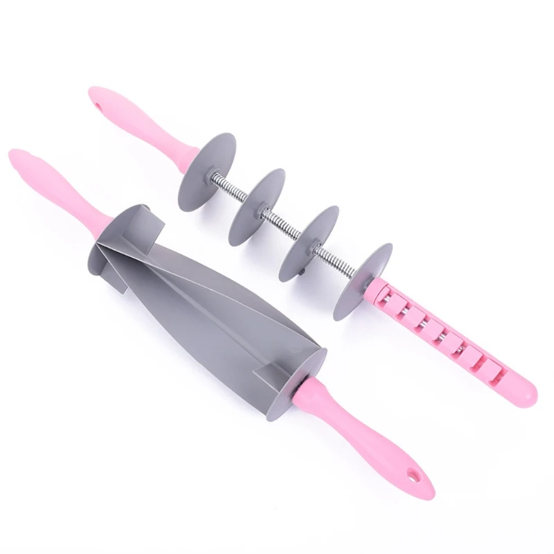 

Adjustable Roll ing Pin Slicer Set Cutting Tools Cake Decorating Tools for Kitchen Multi-Function Bread Slicer Croissant Cut