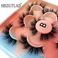 Nuevo 5 pares de pestañas de visón 3D pestañas postizas de visón Natural volumen espectacular extensión de pestañas postizas Faux Cils herramienta de maquillaje al por mayor