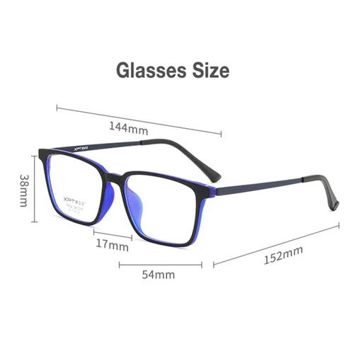 Imagen 2 del producto Montura de gafas, gafas ópticas para hombres y mujeres, patillas súper flexibles, gafas graduadas, montura de gafas