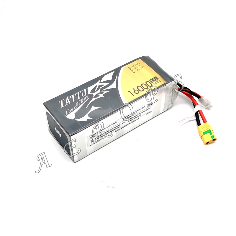 Aerops Original ACE TATTU 6S 22.2V 16000mAh 15C RC Lithinium LiPo Battery for Agricultural Pesticide Spray