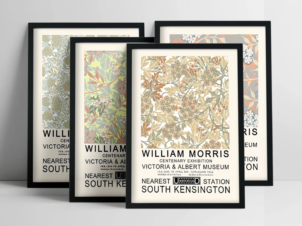 William Morris The Victoria and Albert Museum Exhibition Wall Art Canvas Painting Posters and Prints Living Room Deco (No Frame)