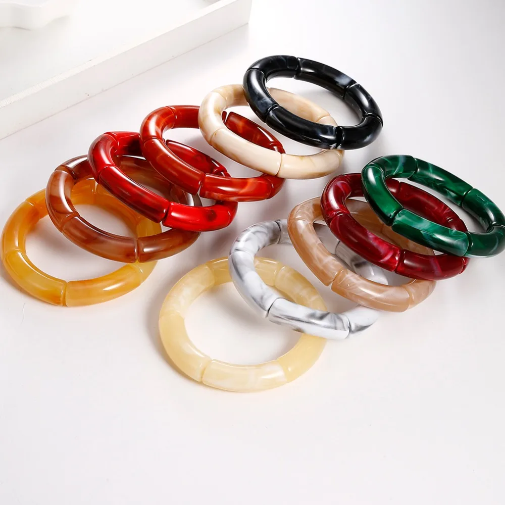 Böhmischer Trend, Acryl, bunte runde Perlen, Damen-Handarmbänder, Boho-Harz, stapelbare Perlen, dehnbares Armband, 2025, Schmuck, Geschenk – Detail 18
