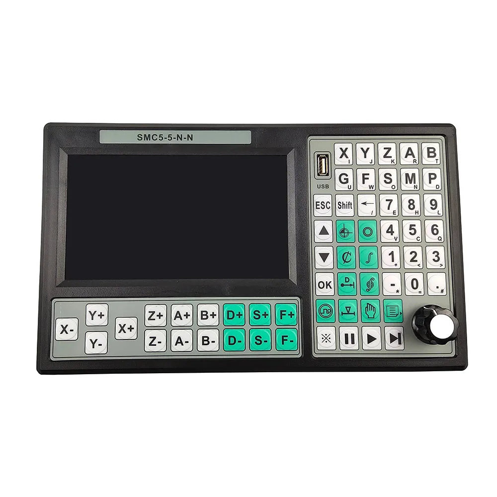 5-axis off-line CNC controller set 500KHz motion control system 7-inch screen 6-axis emergency stop handwheel SMC5