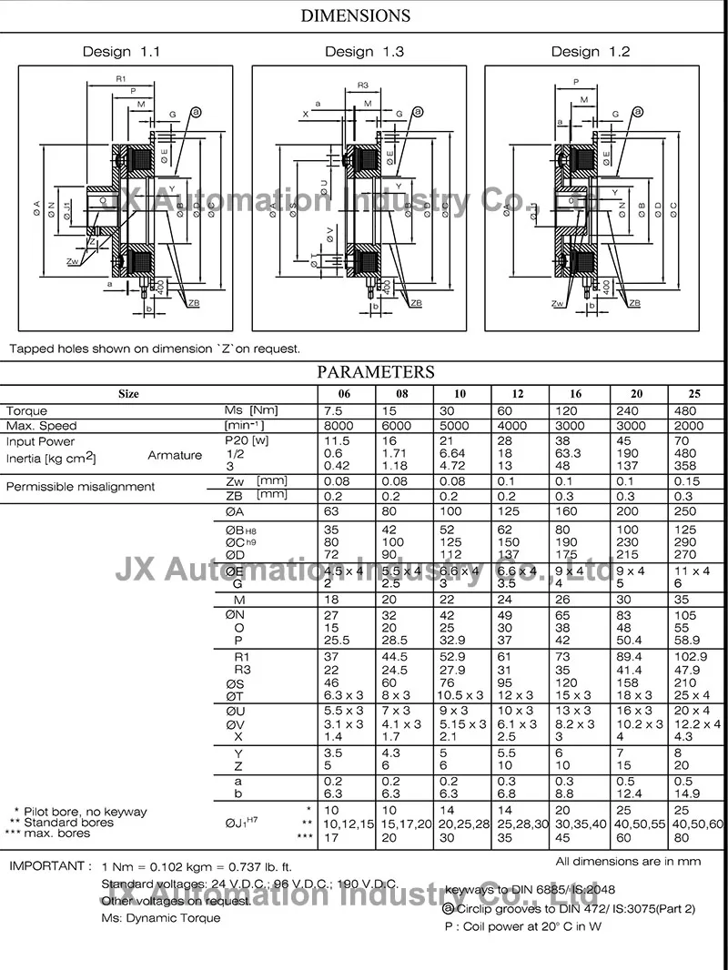 Imagem -03 - Emco Lenz Embreagem Eletromagnética do Freio 14.105.08.1.3 Flange Montada Embreagem 24v 15nm 15 Mm17 Mm20 mm h7