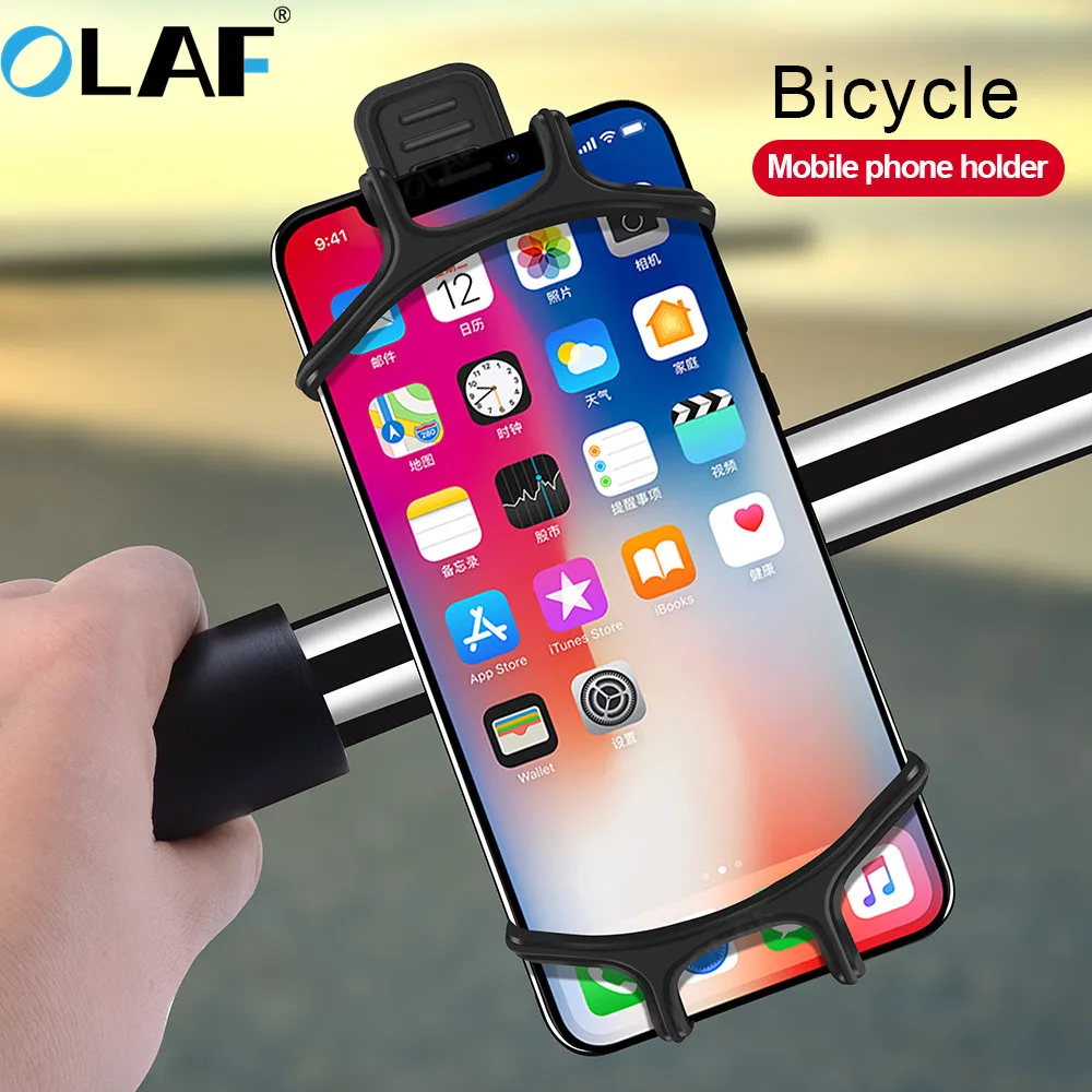 OLAF Bicycle Phone Holder For iPhone Samsung Universal Mobile Cell Phone Holder Bike Handlebar Clip Stand GPS Mount Bracket