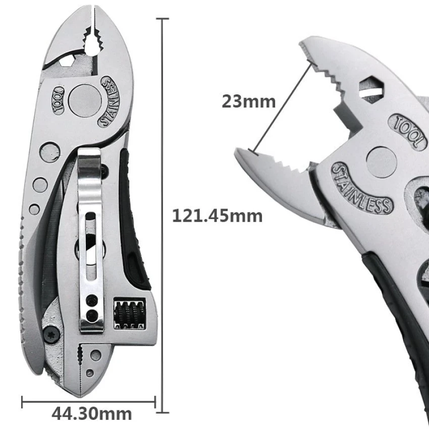 Mini alicates multiherramienta, juego de cuchillo de bolsillo, destornillador, llave ajustable, llave de mandíbula, reparación de mano, herramientas múltiples para exteriores