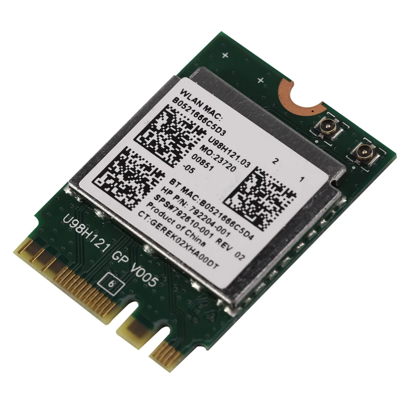 Adaptador sem fio para placa realtek rtl8723be 802.11n wifi, bluetooth 4.0 ngff card sps 2006-001 843338 mbps